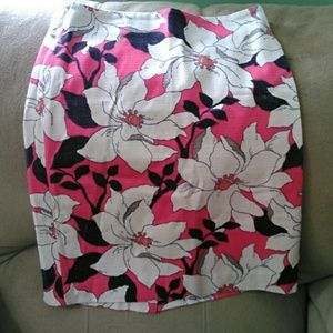 Floral pencil skirt